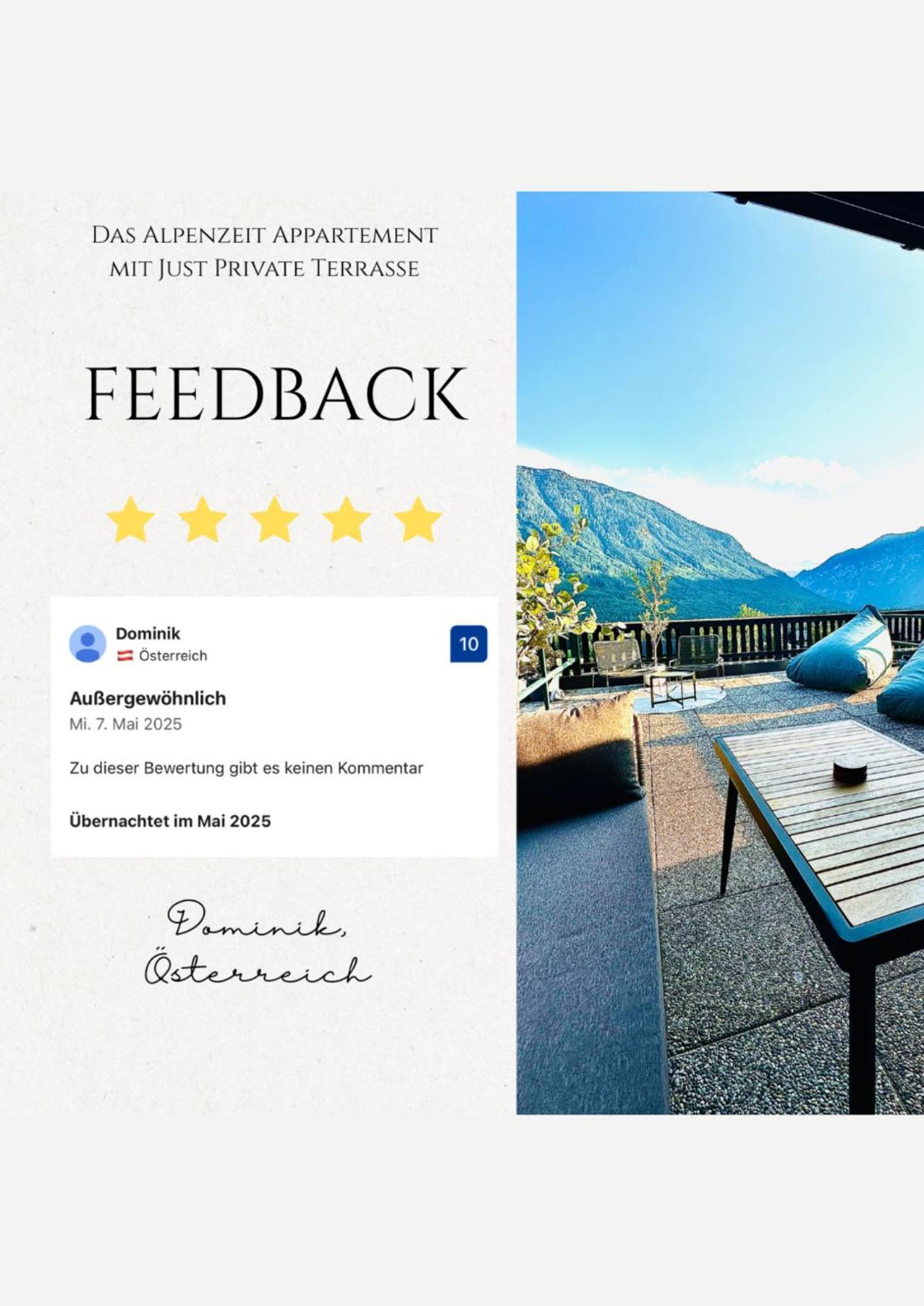 Das Alpenzeit Appartement Mit Just Private Terrasse (Adults Only) Bad Aussee Kültér fotó